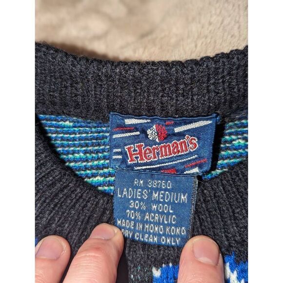 Vintage 80s Herman's Alpine Abstract Sweater - Picture 4 of 4